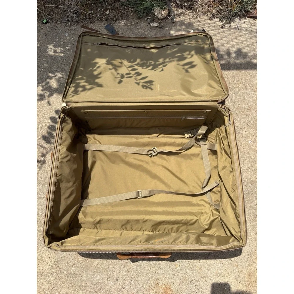 Vintage Hartmann⭐️Tweed & Leather Expandable Rolling Wheeled Luggage⭐️Nice Cond.